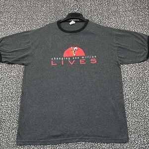 Changing One Million Lives Shirt Men XL Gray TNT‎ Short Sleeve Crew Neck XL